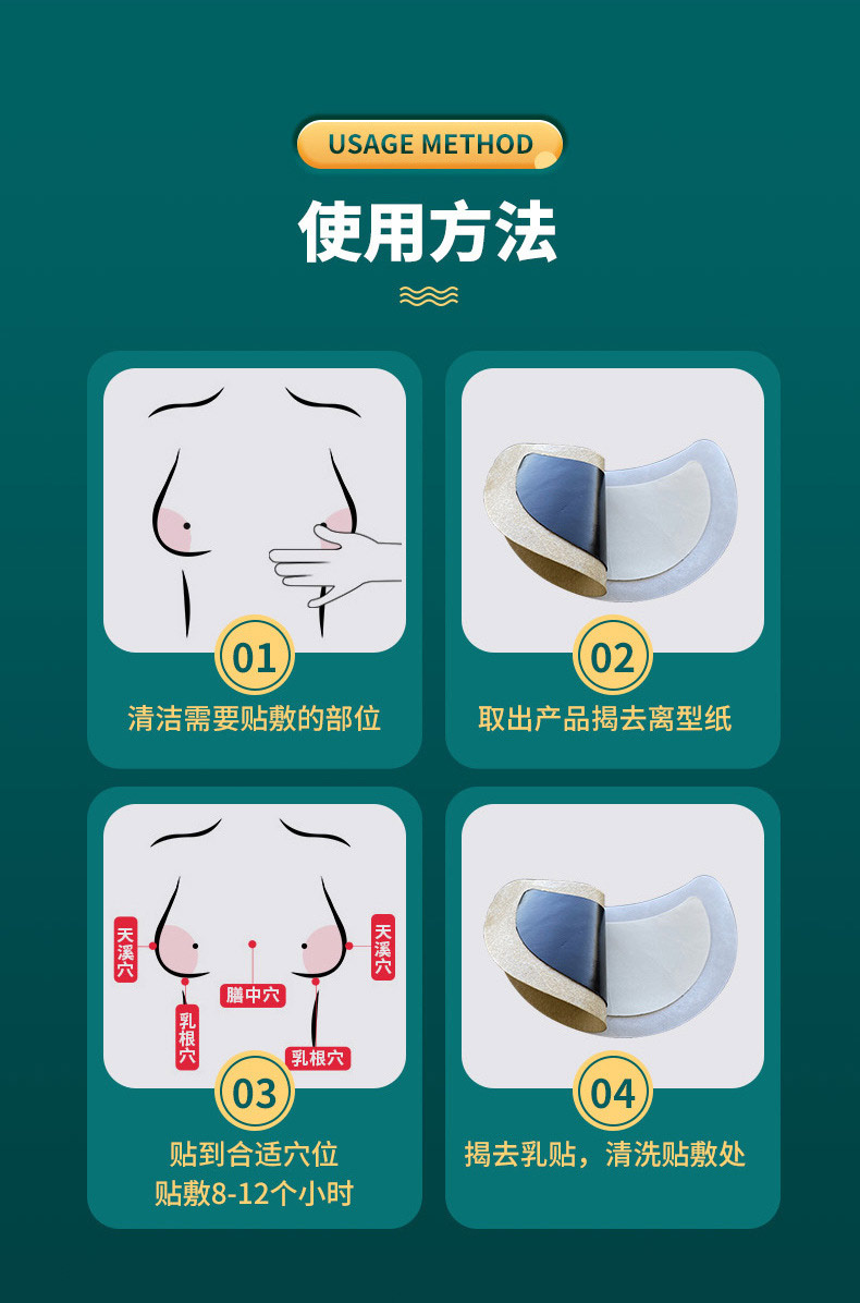 乳腺貼使用方法步驟是什么